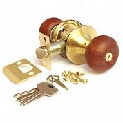 Картинка Защёлка межкомнатная Apecs 6082-01-GM/OAK матовое золото/дуб